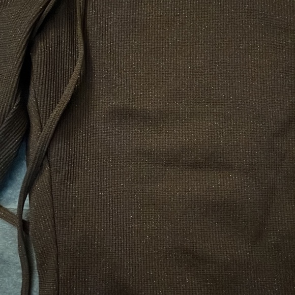 Glitter brow pants with flare and adjustable ties on waist - Picture 3 of 3